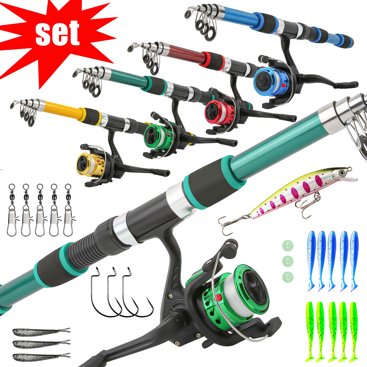 Fishing Boat Fiberglass - Kids Telescopic Fishing Rod Set Fiberglass