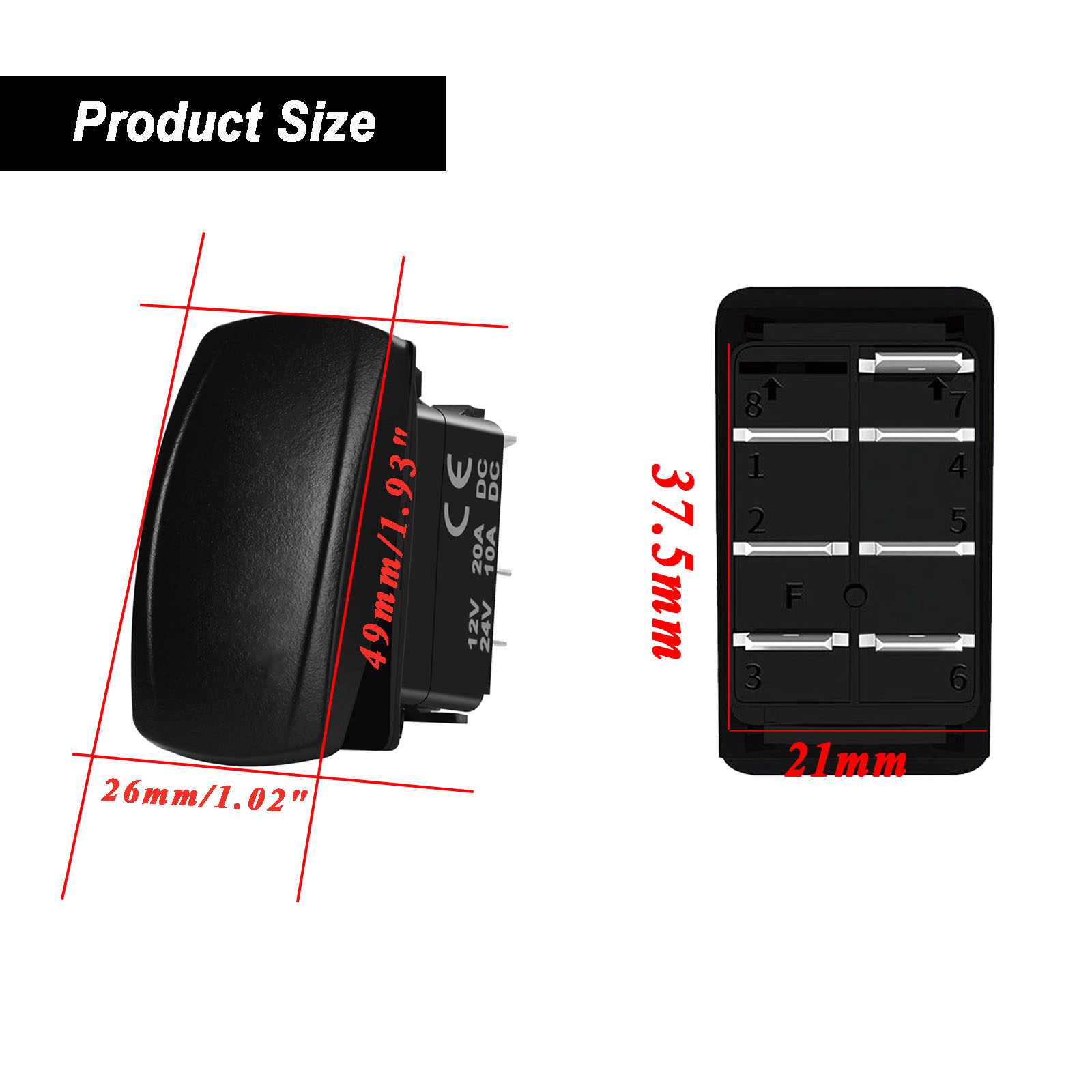 12V/24V Waterproof Backlit Mar - огляд і ціна Fishing Boat Navigation Light